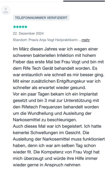 Bewertung von Jameda